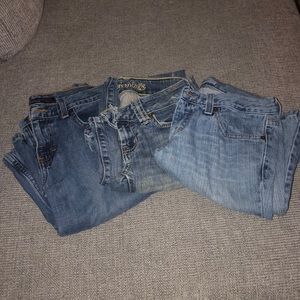 3 prs of American Eagle jeans sz 0 various styles